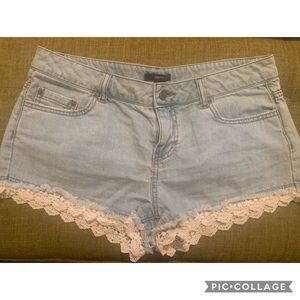 Lace Jean Shorts